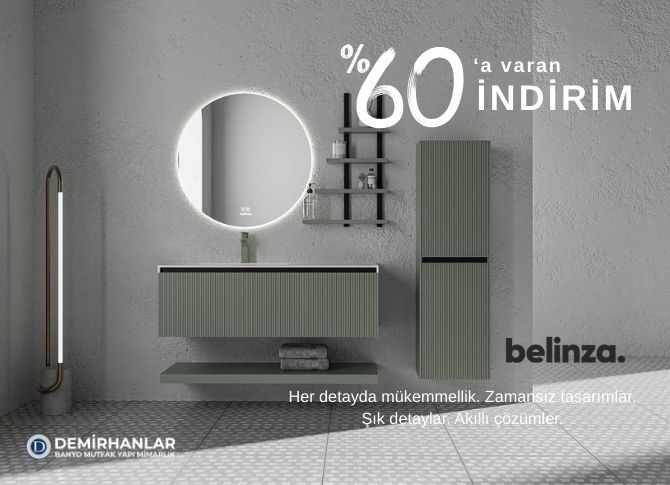 Belinza Banyo Dolaplarında %60’a Varan İndirim – Modern Banyo Dolabı Modelleri